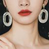 Women's Daily Akali Big Oval Long Earrings
