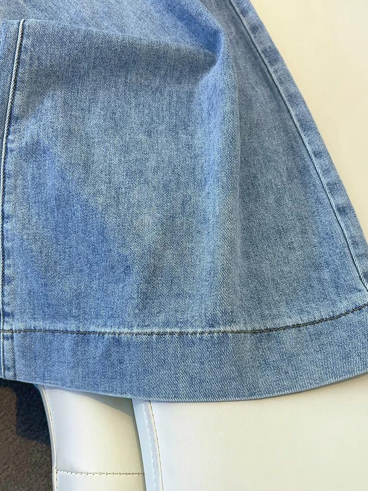 Women's Light A-Line Straight-Leg Wide Jeans for Spring & Autumn 2025