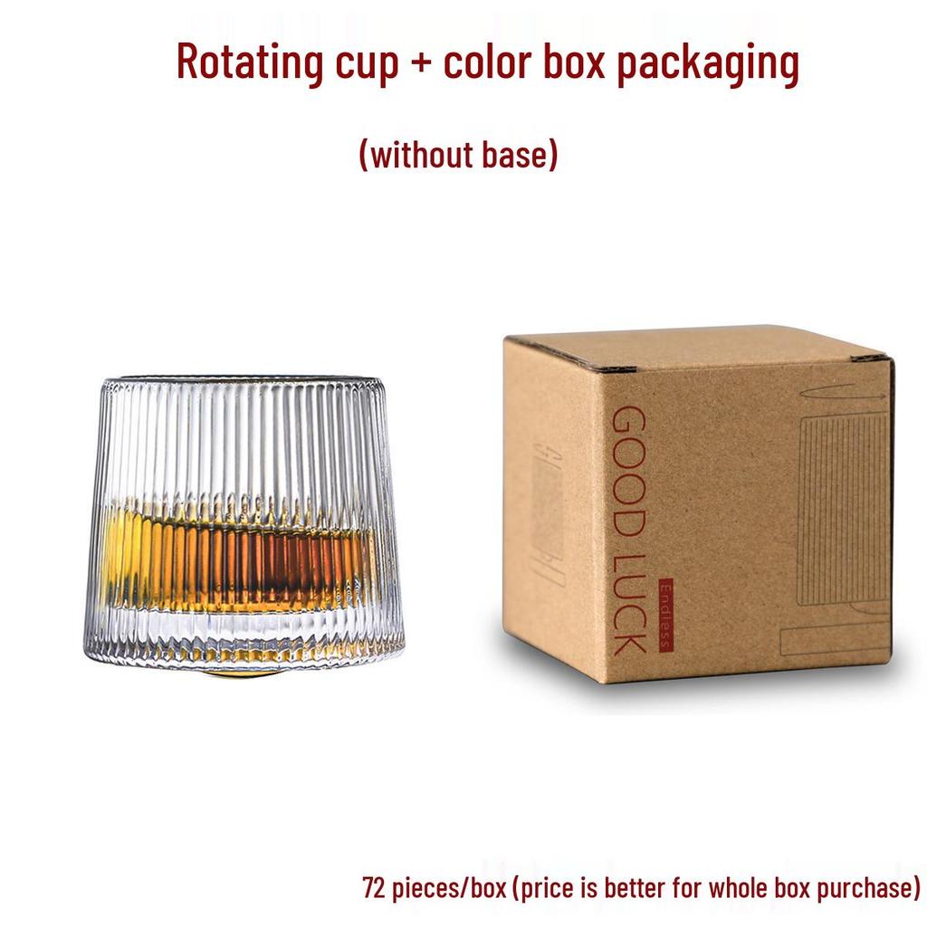 Kreatives Verdrehtes Whiskeyglas mit Fuß – Rotierende Transparente Bar-Tasse