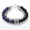 Accessories Punk Frosted Stone Chain Combination Geometric Men's Bracelet Bracelet Accessories Men's