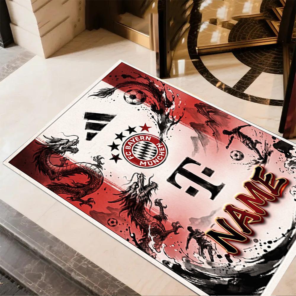 Bayern Munich Soccer Art Carpet Perfect for Entryway Kitchen Decorate Room Outdoor Anti-slip Rug Decorate Offices