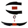 New Style Universal 3pcs Sedan Rear Trunk Tail Rear Wing Spoiler 117-127cm Adjustable DIY Refit Boot Wings Spoiler Car Accessory