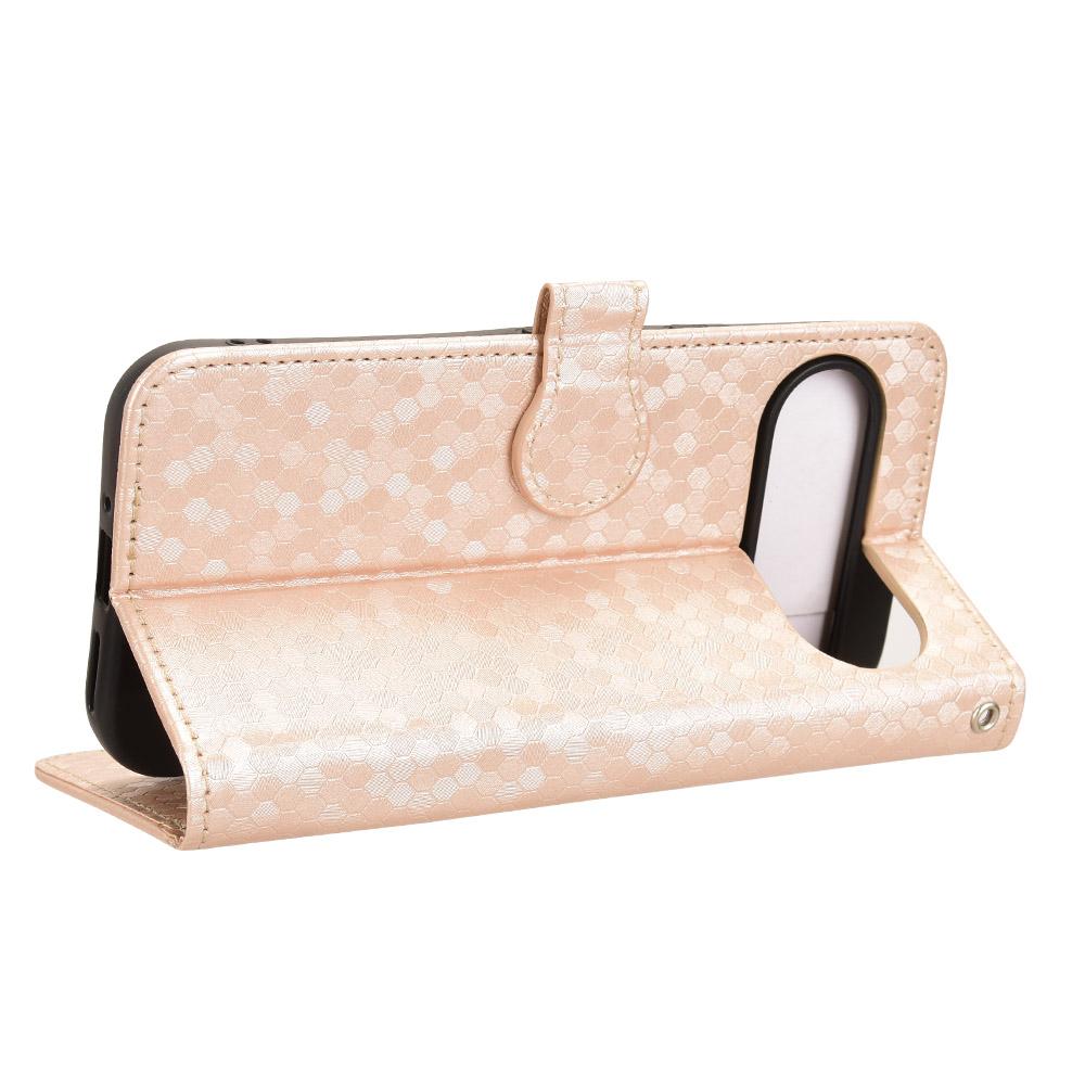 For Google Pixel 10 Pro XL Wallet Case Dot Pattern Imprint PU Leather Phone Cover with Wrist Strap