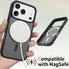 For iPhone 17 Pro Case Compatible with MagSafe TPU Frame Acrylic Back Phone Cover Skin Touch