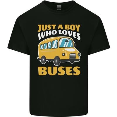 Just a Boy Who Loves Buses Bus Driver Mens Light Cotton T-Shirt