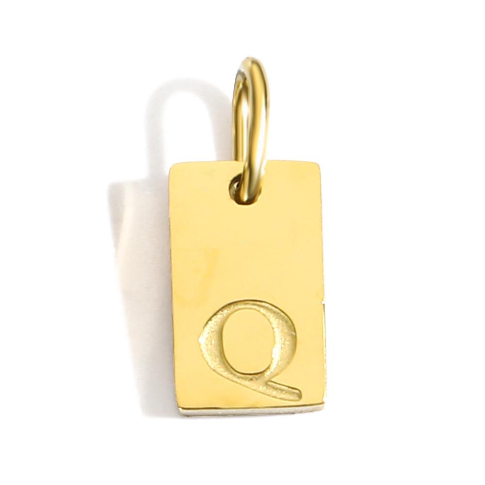 CARLIDANA Initial Necklace Engraved A-Z Alphabet Charm Necklace Box Chain Stainless Steel Women's Minimalism Jewelry Gift