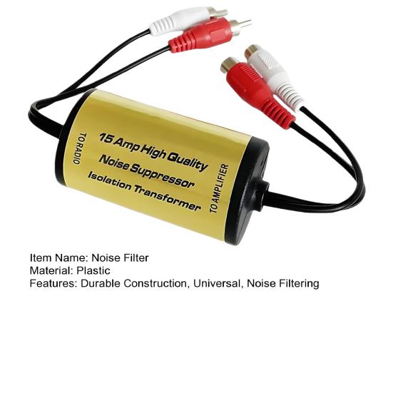 Car Audio Noise Filter Remove Engine Whine And Static Car Audio Hum Eliminator Sound Quality Enhancer for Car Stereo Systems