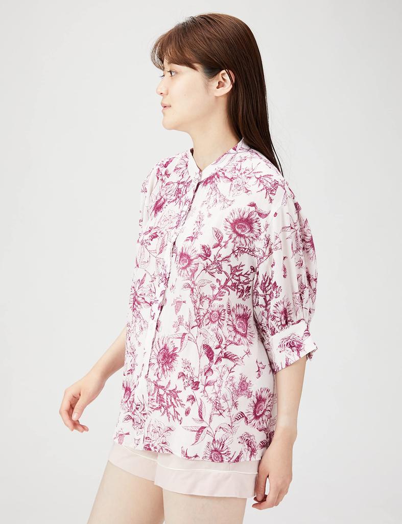 Refre Stand Collar Tops SHFB222040 PNK F [Sneider Home] Women's