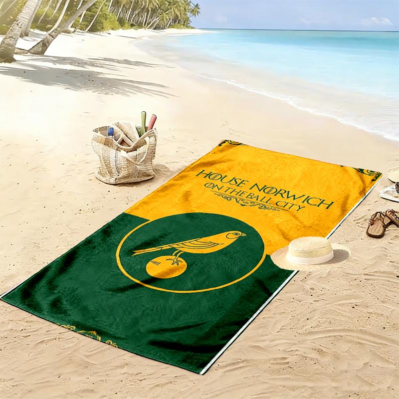 Norwich City Football Club Druck Strandtuch, Großes Weiches Schnelltrocknendes Handtuch für Strand Camping Schwimmen