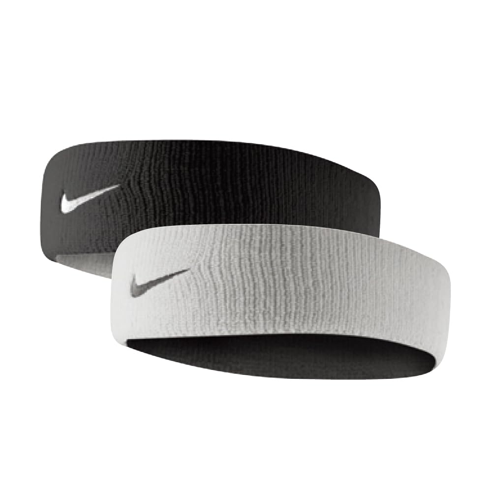 Nike Home Away Headband in White and Black Dri-Fit & (BN2089-101)