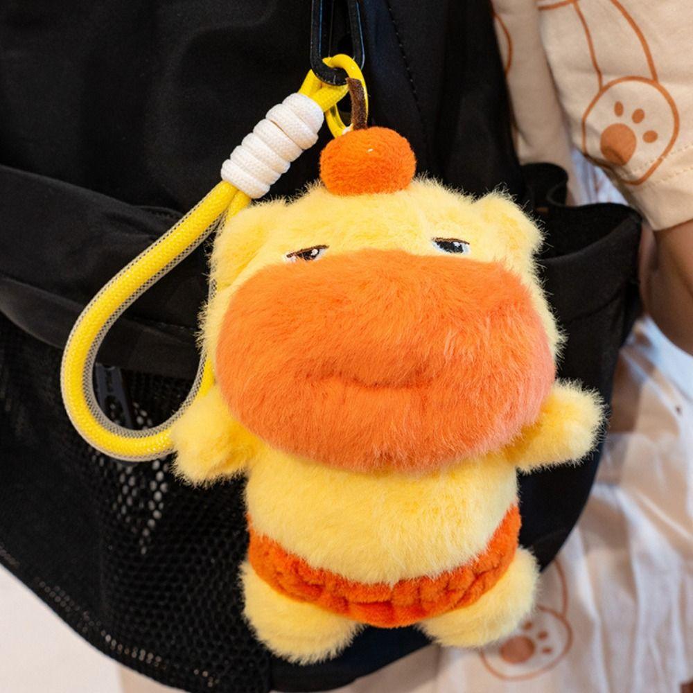 Cartoon Capybara Lulu Plush Keychain Cute Stuffed Animal Key Ring  Bag Charm