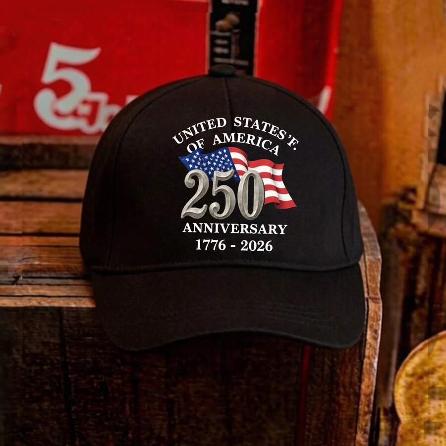 United States 250th Anniversary 1776-2026 Flag Design Baseball Cap Adjustable Casual Hat For Adults