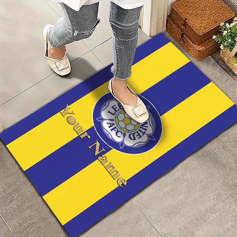 Leeds Football Club Custom Name Carpet Rug For Living Room Bedroom Home Sofa Decoration,Kids play Non-slip Floor Mat