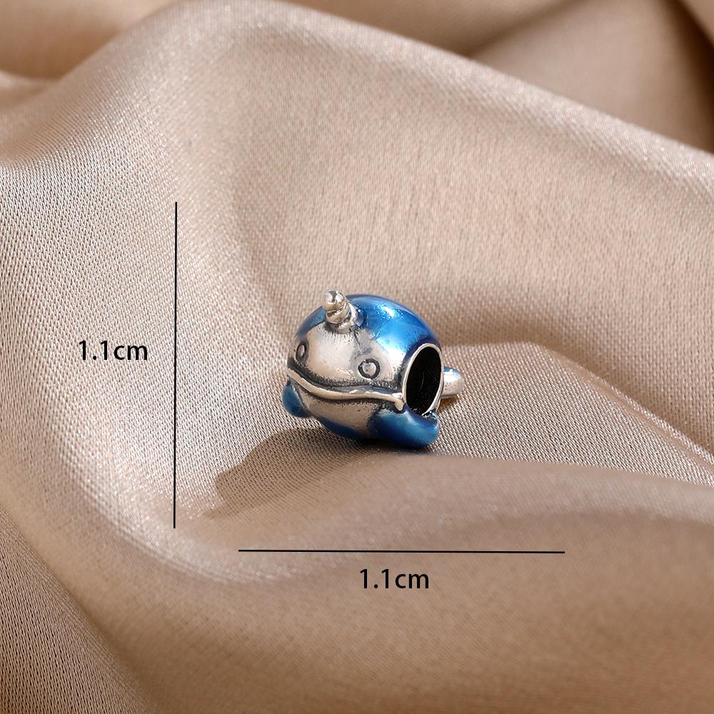 

Blue 925 Silver Dolphin Octopus Turtle Swallow Pendant Bead, Suitable for European Bracelet DIY Women s Jewelry Accessories