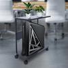 Mobile Computer Tower Stand On Lockable Wheels, 2-Tier Rolling Holder with 44lbs Capacity Per Shelf, Under Desk Organizer for PC
