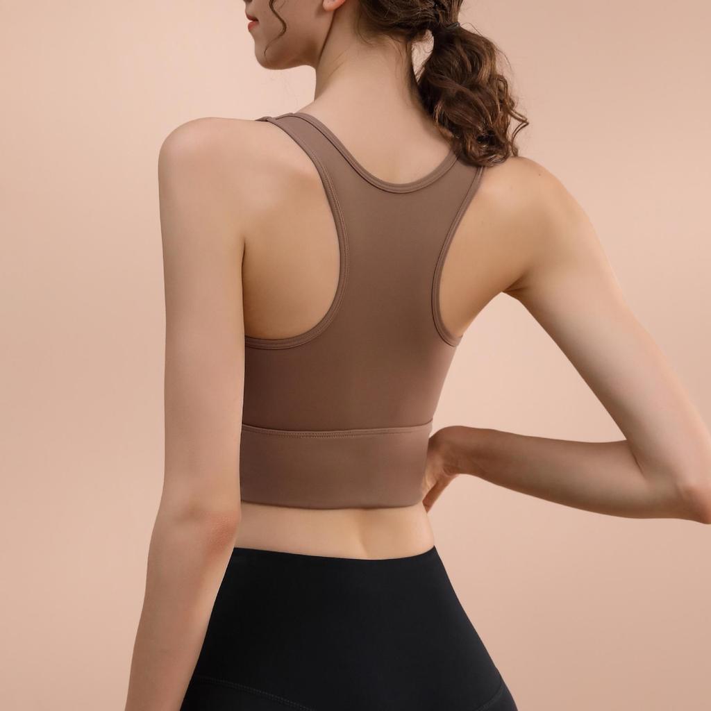 Stoßfester Nude Sport-BH - Schnelltrocknend, Ohne Bügel, Integrierte Cups für Damen zum Laufen & Yoga (2025)