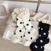 1 Paio Calzini Lolita con Volant di Pizzo da Donna Pois Retro Streetwear Calzini a Tubo Medio Moda Ragazze Dolci Kawaii Carini Calzini Lunghi