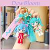 Adorable Miku Hatsune Keychain Cute Cartoon Silicone Bag Charm Car Key Accessory