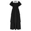 Women's Fashion Color Short Sleeve Dress