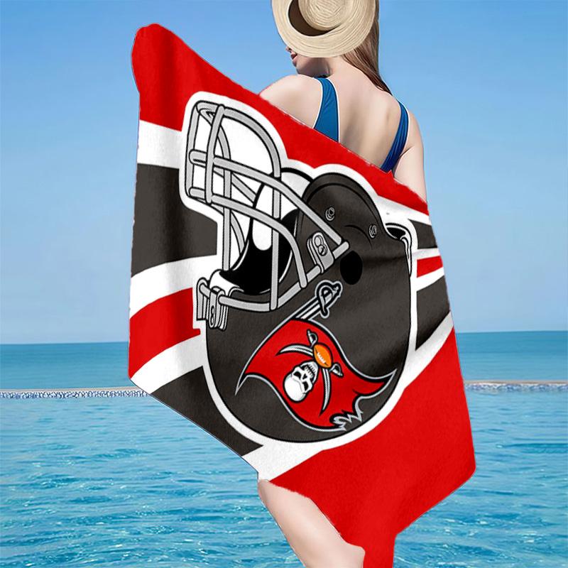 Tampa Bay Buccaneers Helmet Microfiber Beach Towel, Lightweight And Quick-Dry, for Summer Travel, Beach Essential, Swimming Pool
