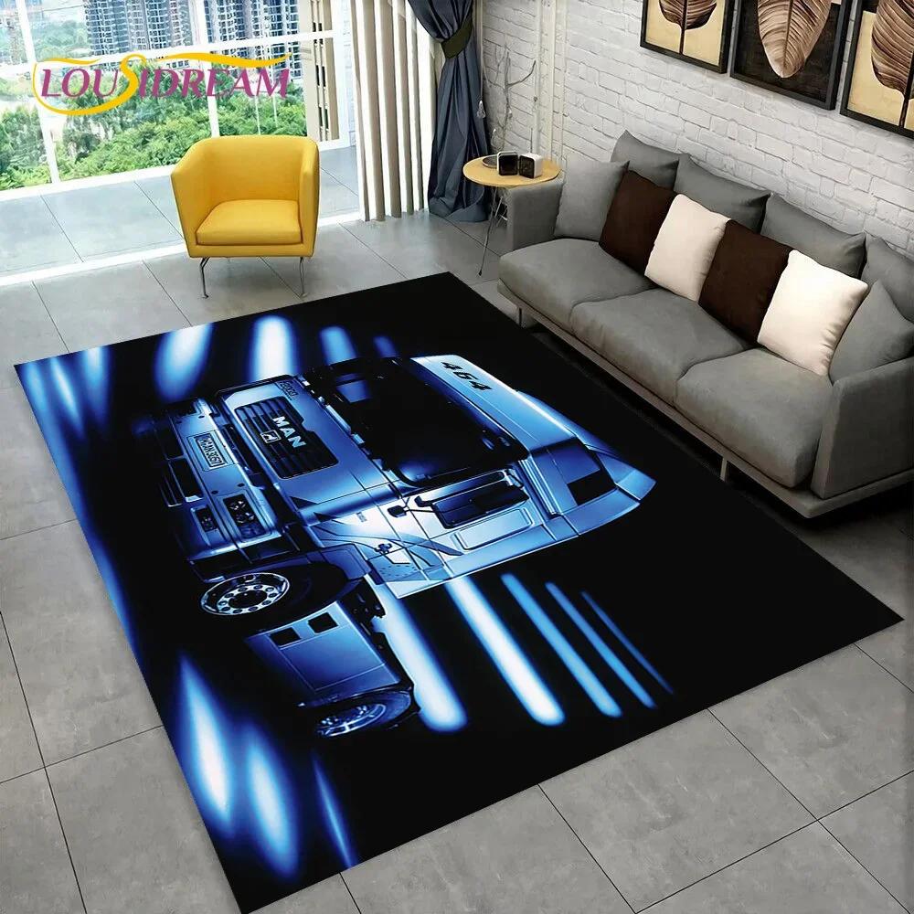 Latest MAN Truck Lorry 3D Printing Carpet Rug for Bedroom Living Room Home Sofa Decoration,Children Game Large Decor Floor Mat