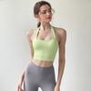 HANDUNYOU Women's Halter Neck Padded Yoga Sports Bra