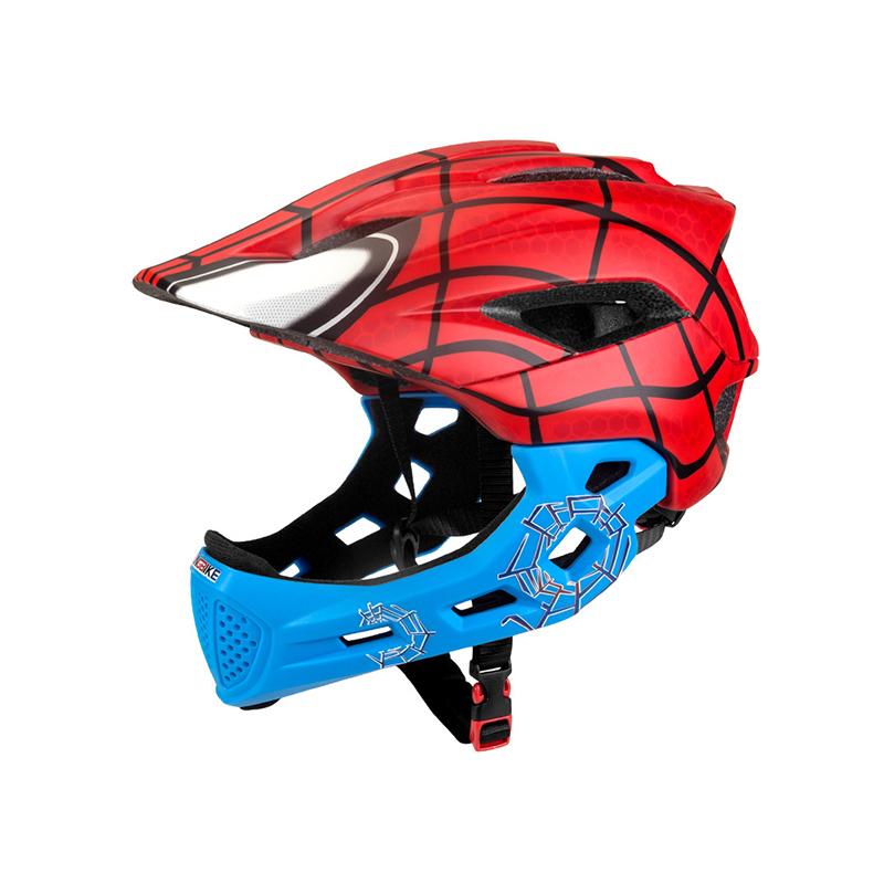 Детский съемный полный шлем, спортивный безопасный велосипедный шлем, защитное снаряжение красный