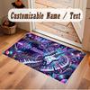 Music Theme Soft Crystal Velvet Rug Custom Name & Text Print Non Slip Floor Rug for Bedroom Living Room