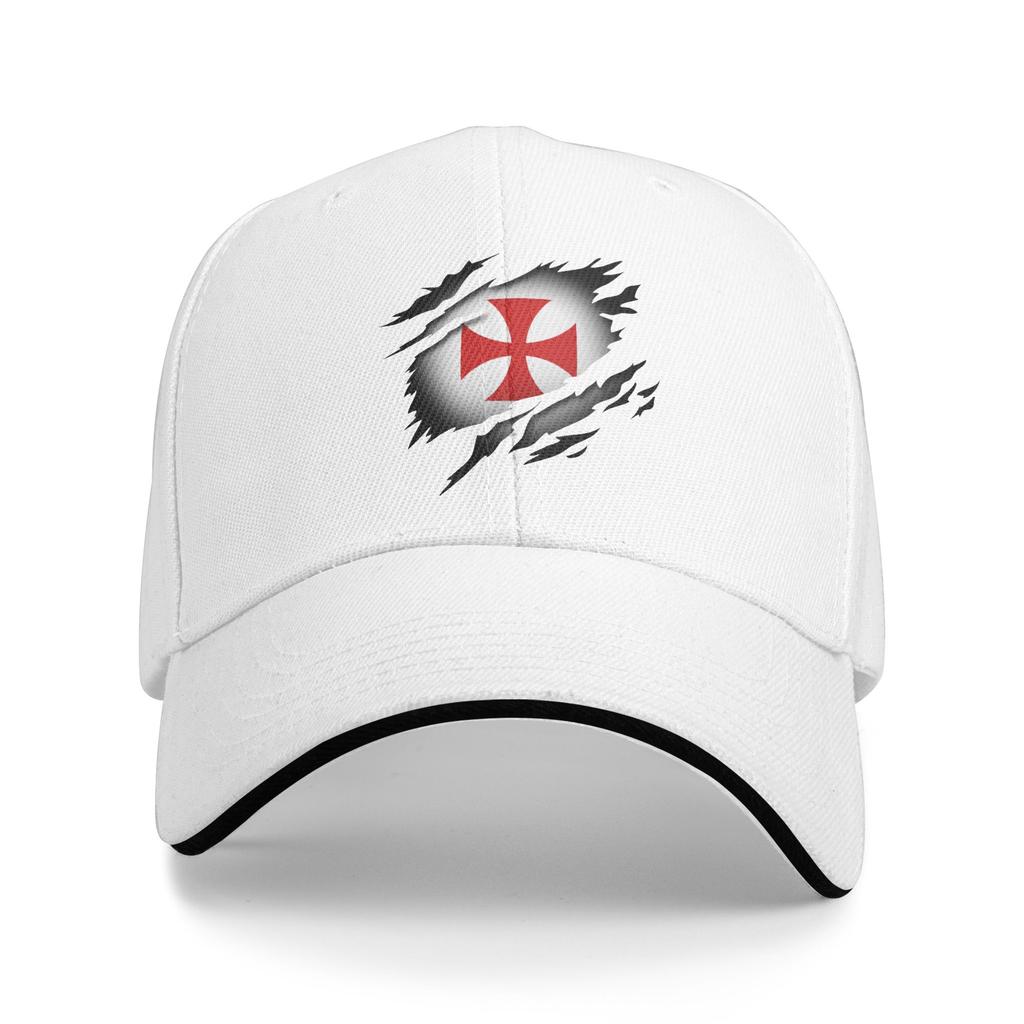 Custom Punk Knights Templar Cross Shield Baseball Cap Unisex WoUnisex Breathable Medieval Warrior Sword Dad Hat Outdoor Snapback Hats
