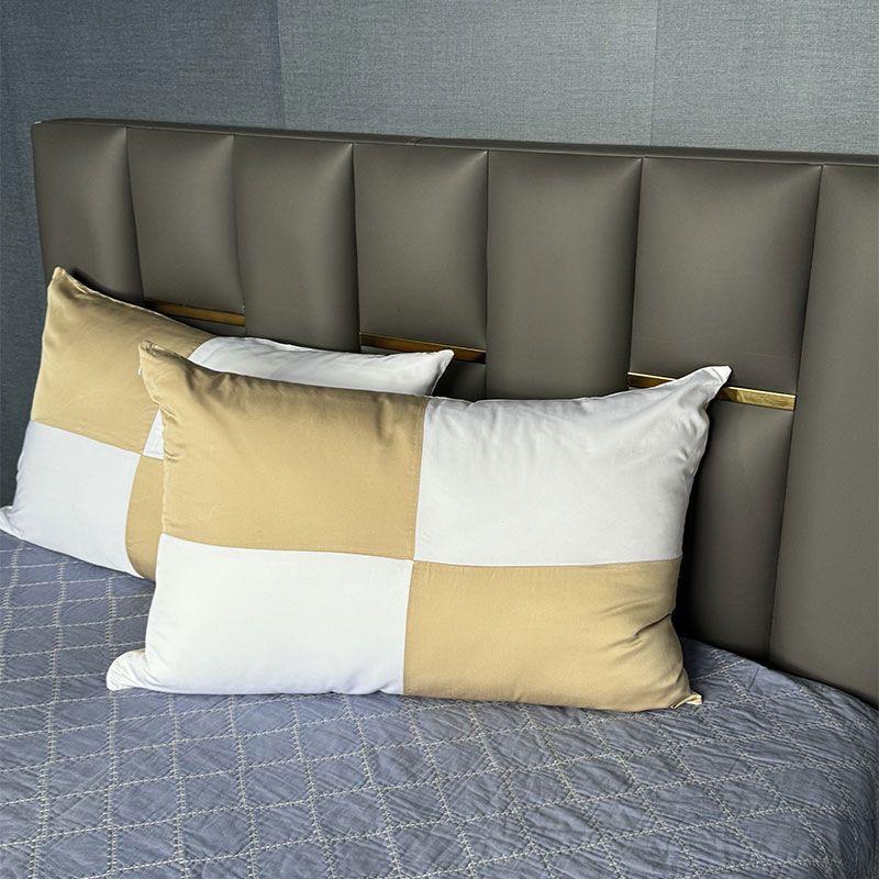 Set of Two Silky Soft Bamboo Fiber Patchwork Pillowcases with a Cool Feel