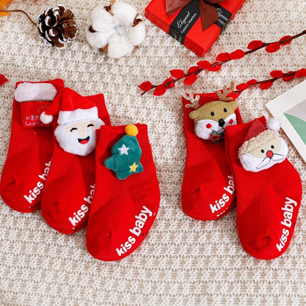 Baby Accessories Christmas Baby Socks Soft Cotton Floor Sock New Newborn Short Socks