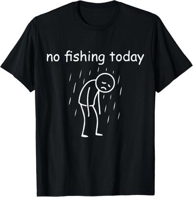 Magliette da Pesca per Uomo - Pesca - Nessuna Pesca Oggi Abbigliamento 100% Cotone T-shirt Magliette da Uomo Top