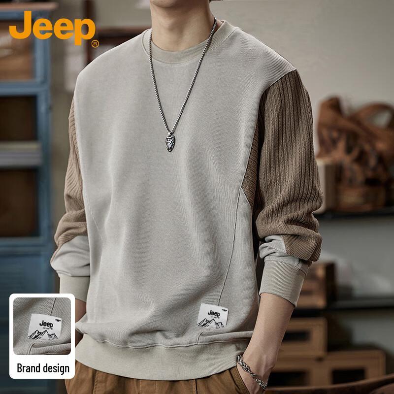 JEEP Men s Colorblock Pullover Sweatshirt 3XL