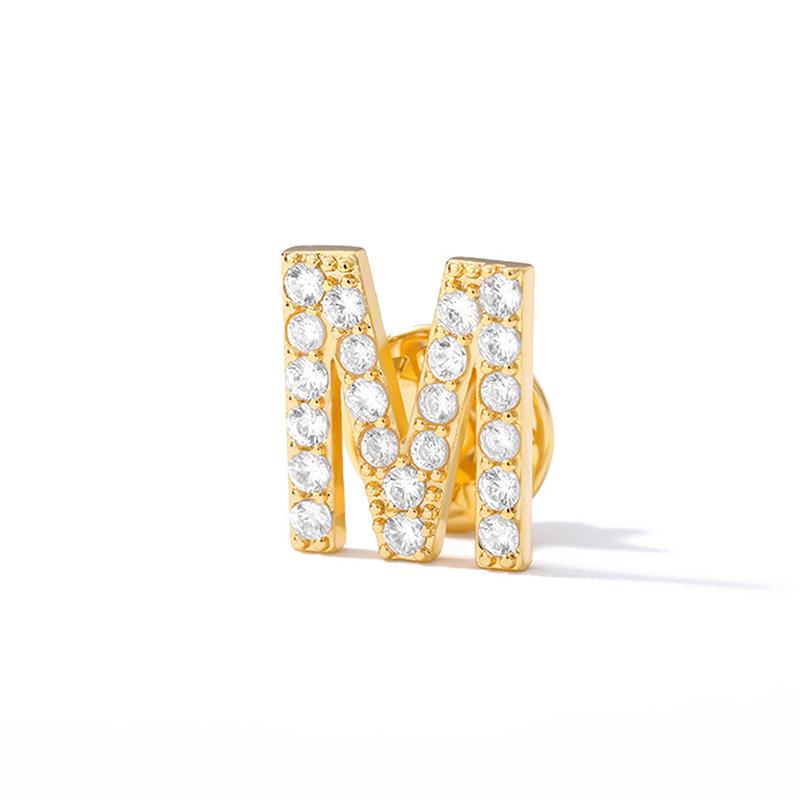 A-Z Letter Brooches For Women Initial Name Brooch Pins For Suit Shirt Collar Accessories   Brooch Jewelry