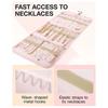 Jewelry Storage Bag, Hanging Storage, Double-Sided Roll-Up Hook Metal Hook Earring Necklace Ring Jewelry Holder-B61B