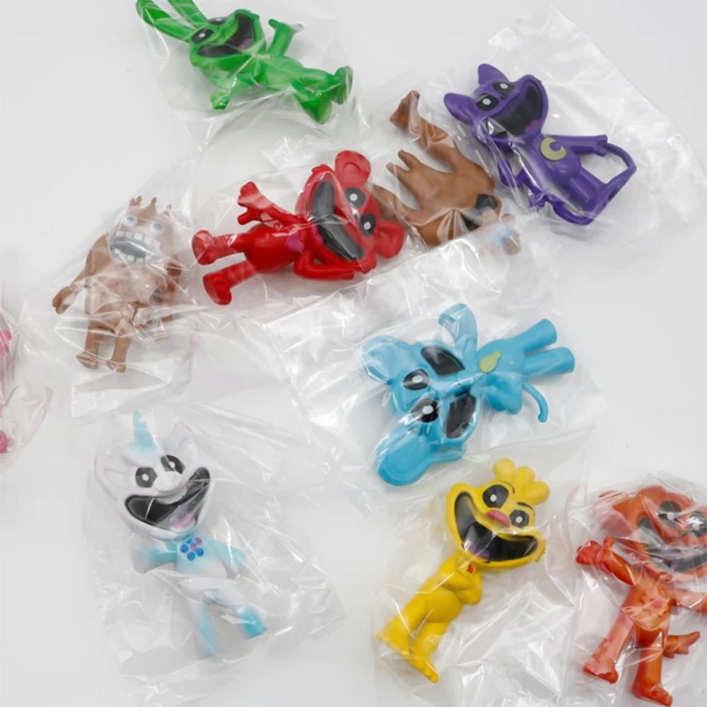 Set de 8 figurine Zâmbitoare Creaturi Anime Kawaii Păpușă Catnap Jucărie Model PVC Catnat Decorare Desktop Cadouri de Ziua de Naștere pentru copii
