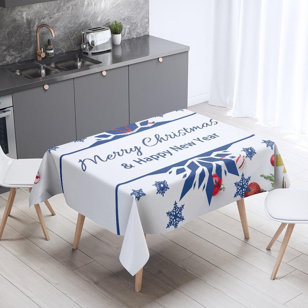 Christmas Tablecloth Coffee Table Table Cloth Holiday Gift Decoration Tarp