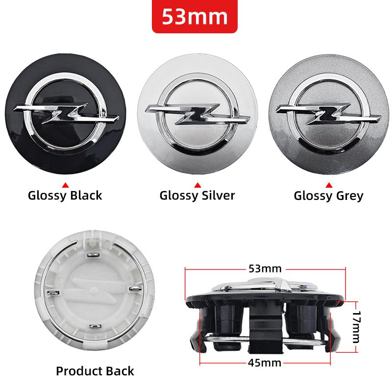 4pz 54/58/64mm Coprimozzo ruota auto, stemma coprimozzo centrale ruota Per Opel Astra H G J Insignia Mokka Zafira Corsa Vectra C D