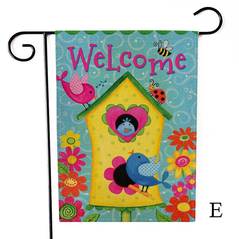 Garden Flag Indoor Outdoor Home Decor Letters Flowers Flag