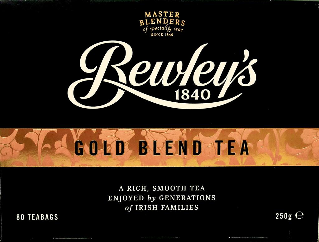 Bewleys Gold Blend Tea Bags for Pot, 80 Tea Bags (250g)