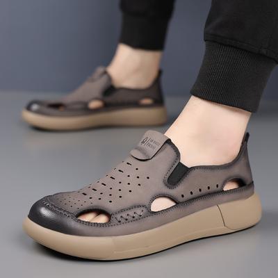 2025 Classic Summer Men's Sandals Thick Soles Durable Men's Camping Hiking Shoes Outdoor Anti Slip Oxford Shoes Breathable