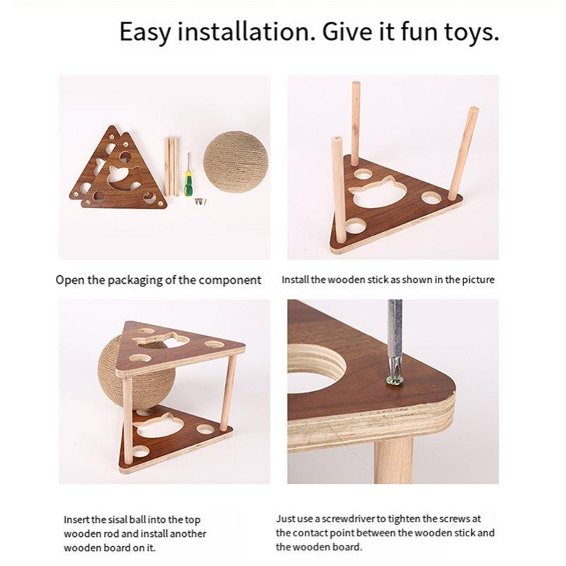 2025 Trend Cats Interactive Climbing Sisal Rope Grinding Ball Board Cat Scratching Ball Paws Scratcher