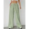 2025 Women's Casual Solid Color Drawstring Straight-Leg Pants - Spring & Autumn Collection