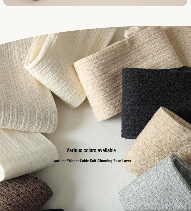 Dámské retro punčochové kalhoty s copánkovým vzorem a sametovým povrchem - Vysoký pas, zeštíhlující, japonský styl, univerzální sladké podzimní a zimní ponožky