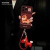 Embroidered pony lanyard suitable for Apple 17promax mobile phone case iphone15 silicone skin 16 New Year's women's models