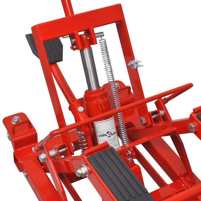 VidaXL Cric hydraulique de moto / VTT 680 kg Rouge