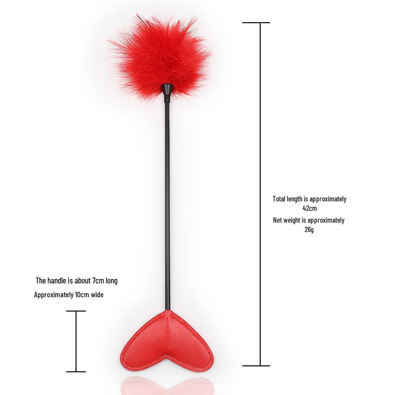 Double-Sided Feather Teasing Stick for Sensual Play and SM Training