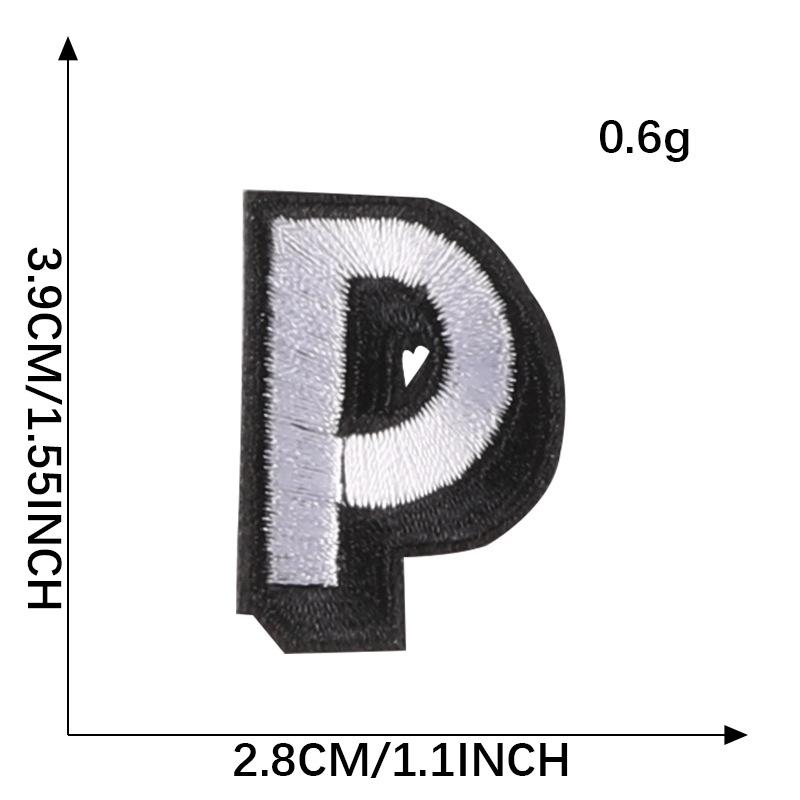 Duoku Computer Embroidery English Alphabet Cloth Label Name Label Ball Suit Mark Patch Clothing Accessories Embroidery Cloth Sticker