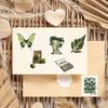 62PCS Olive Green Stickers  Korean Ins Style Graffiti DIY Mug Laptop Computer Luggage Decoration Waterproof Stickers