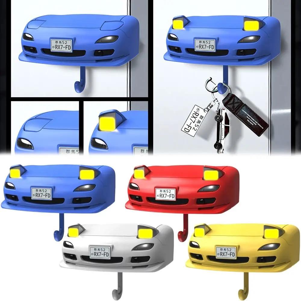 New Light Initial Car Open Headlight Key Holder Sturdy Practical Keychain Holder Wall Mount Entrance Key Hooks